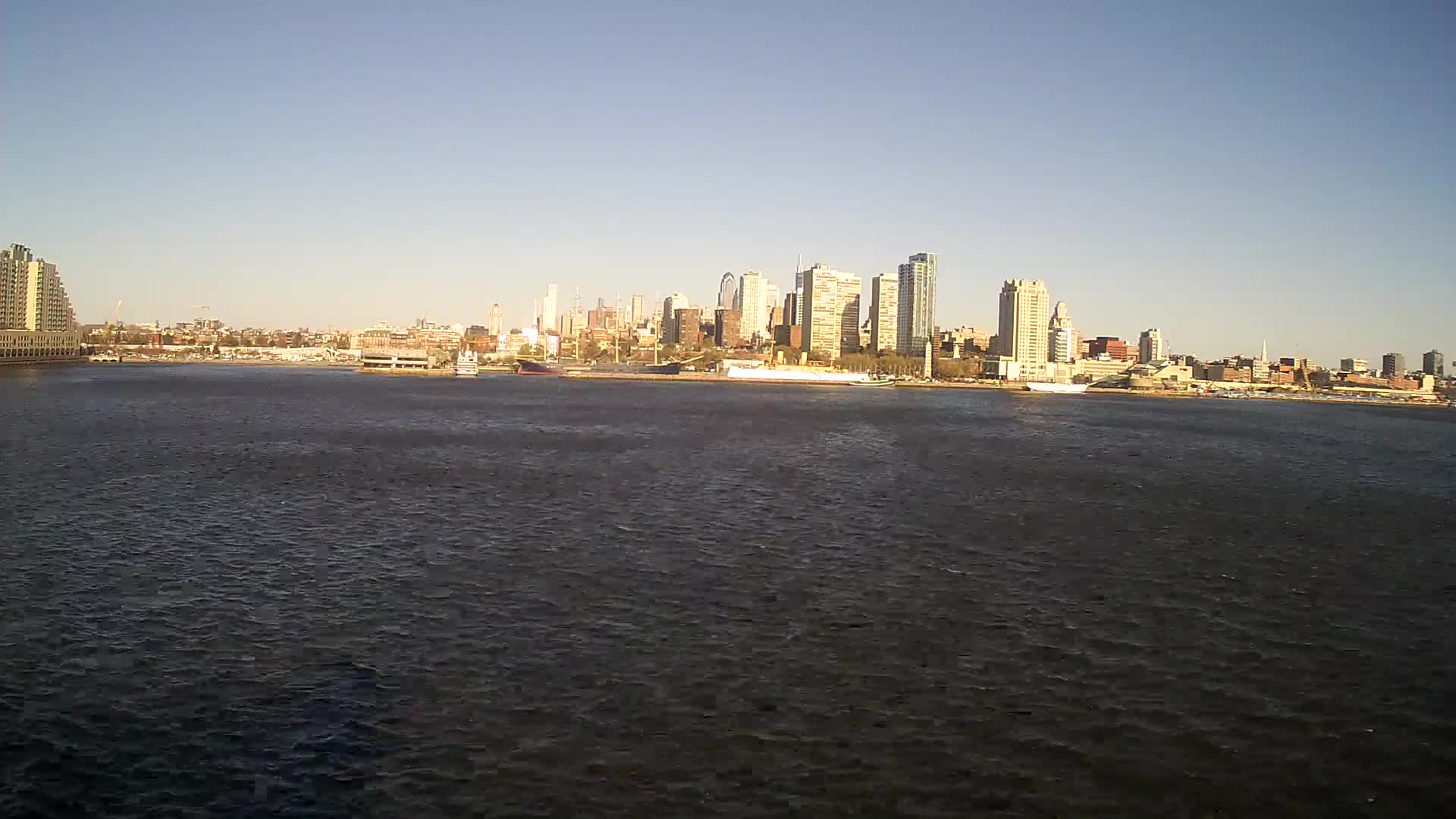 Battleship New Jersey View of Philly Skyline West