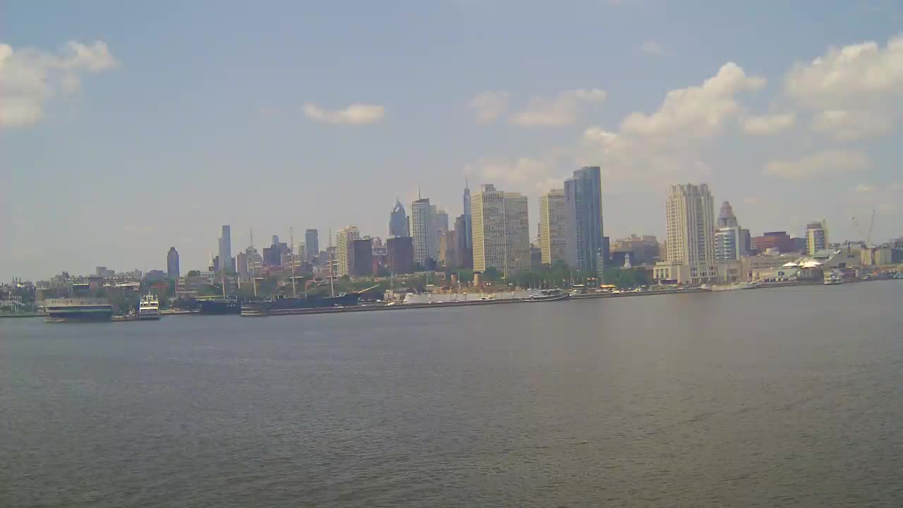 Battleship New Jersey View of Philly Skyline and Penns Landing