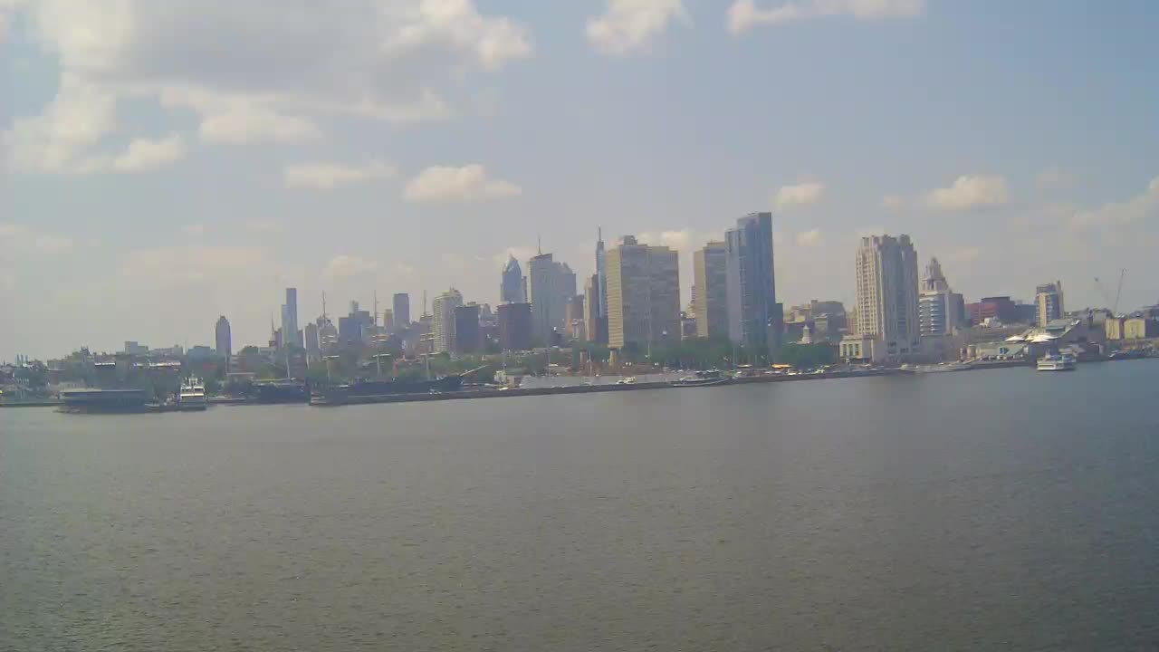 Battleship New Jersey View of Philly Skyline and Penns Landing