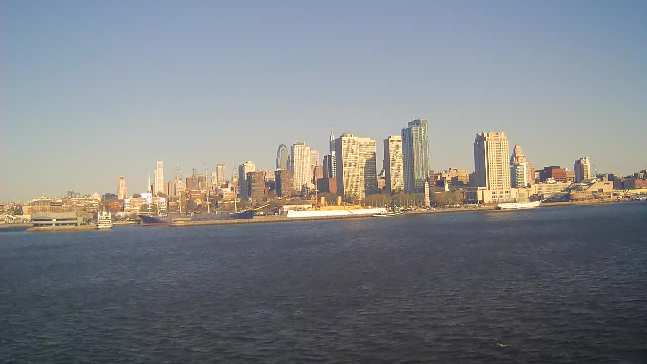 Battleship New Jersey View of Philly Skyline and Penns Landing