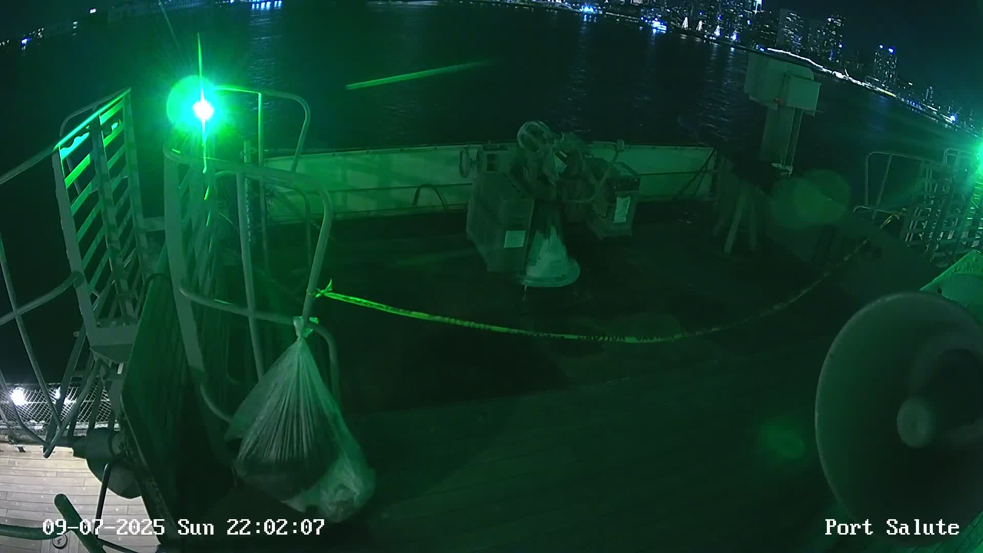 Battleship New Jersey View of Philly & Port Salute