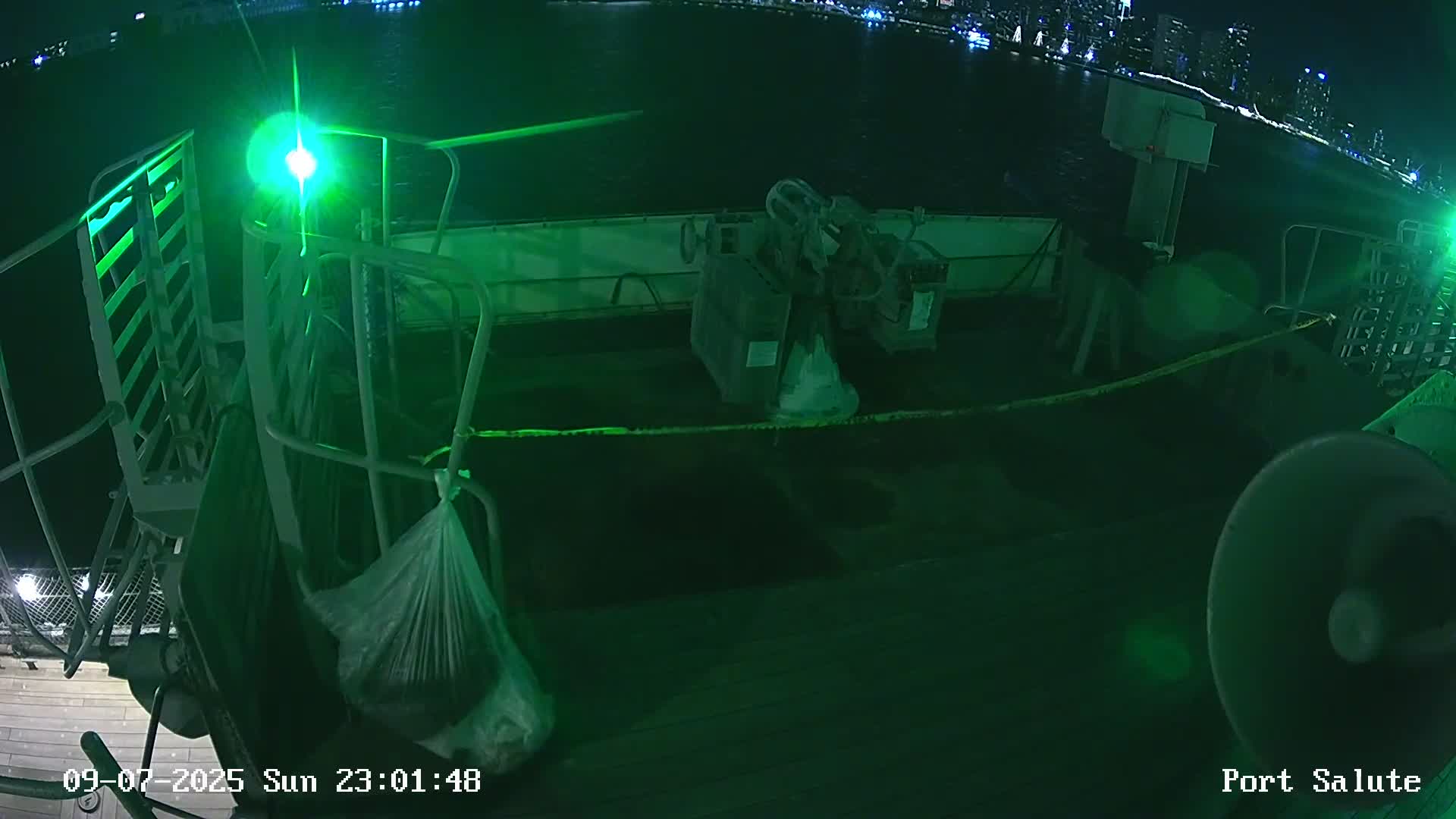 Battleship New Jersey View of Philly & Port Salute