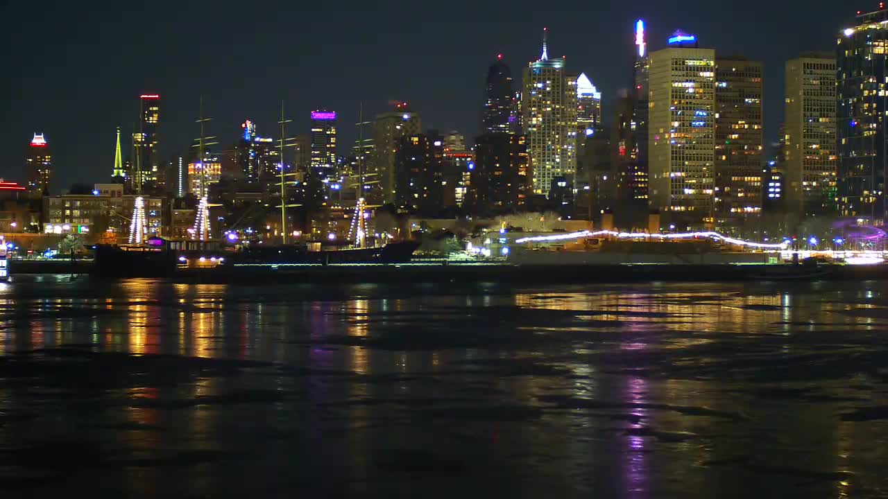 Battleship New Jersey View of the Moshulu and Penns Landing