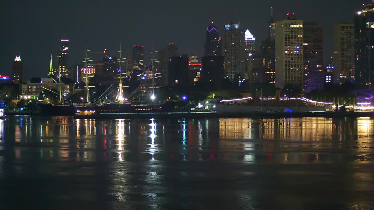 Battleship New Jersey View of the Moshulu and Penns Landing