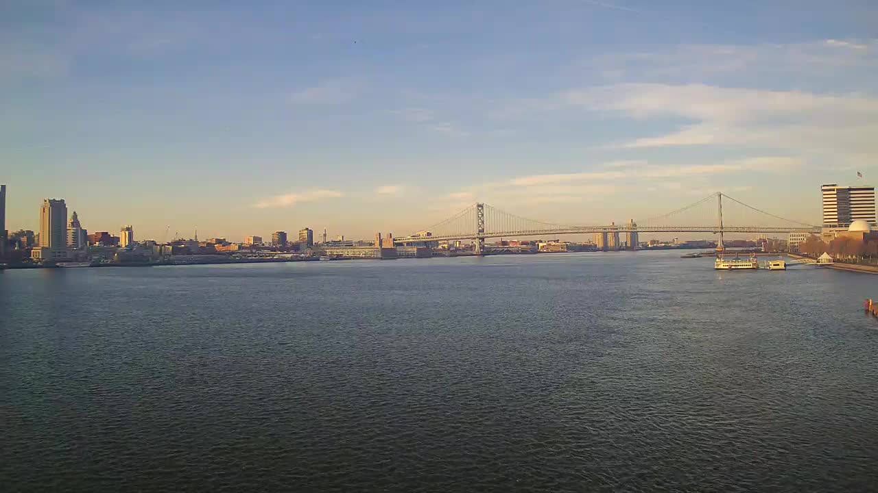 Battleship New Jersey View of the the Ben Franklin Bridge
