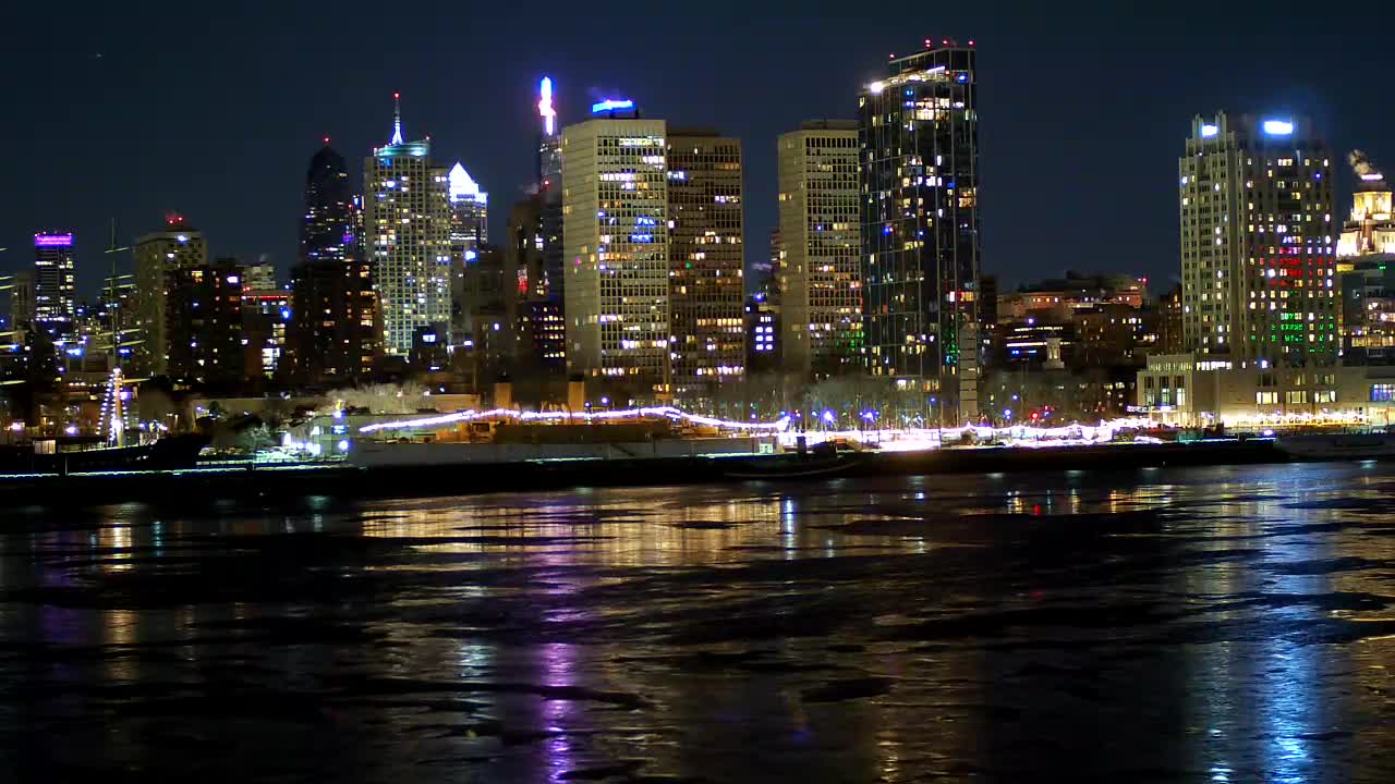Battleship New Jersey View of Penns Landing, Hilton Hotel and Philly Skyline