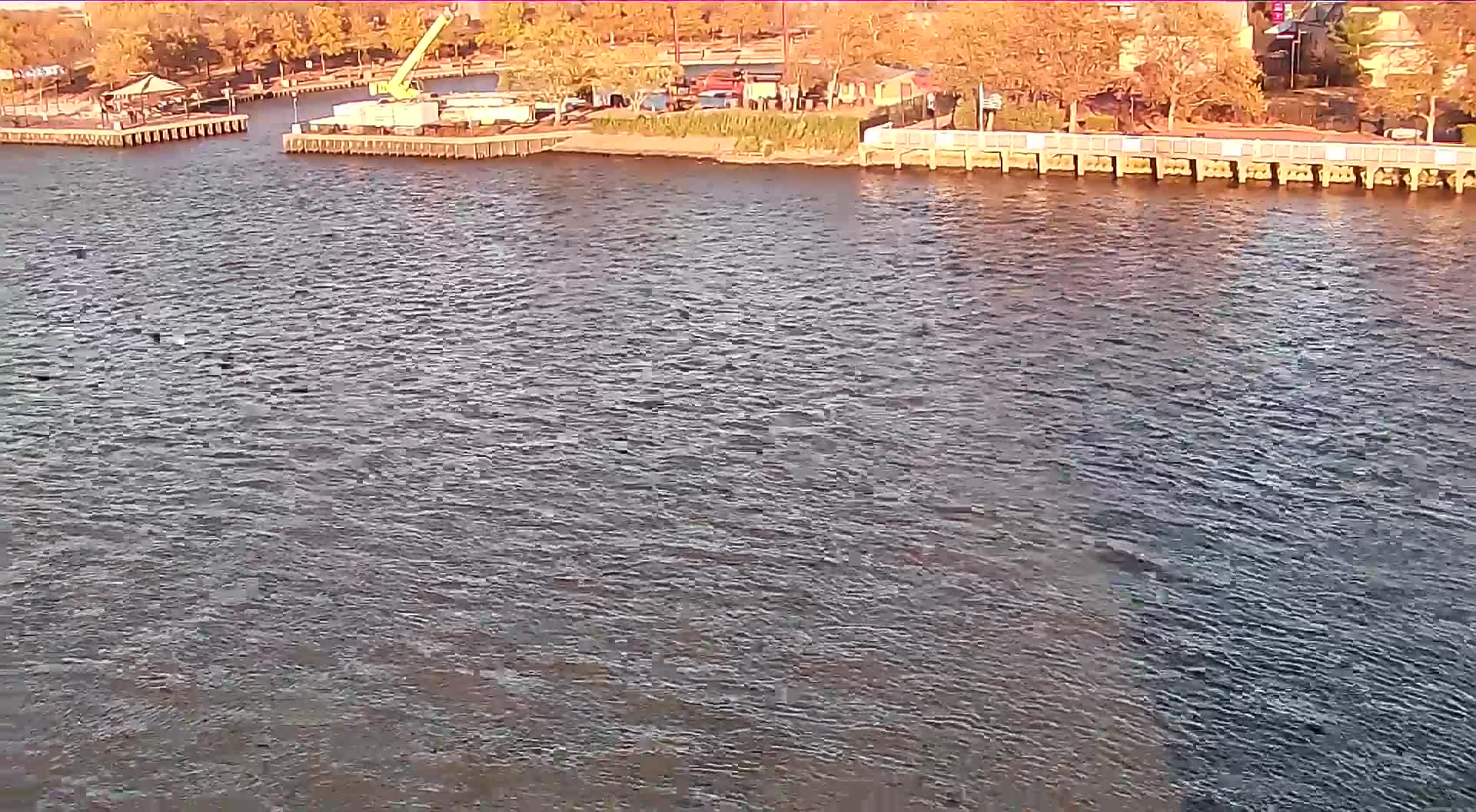 Battleship New Jersey View of Visitor Center, Susquehanna Bank Center and Camden
