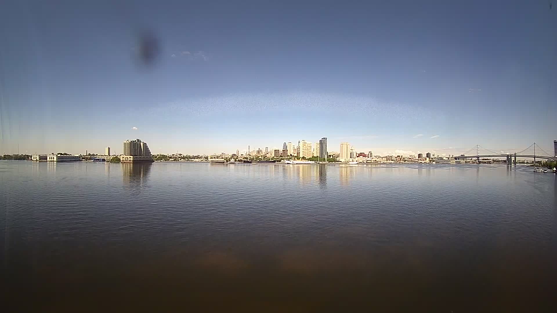 Battleship New Jersey Looking East 180 Degree view the Delaware River and Philly Skyline