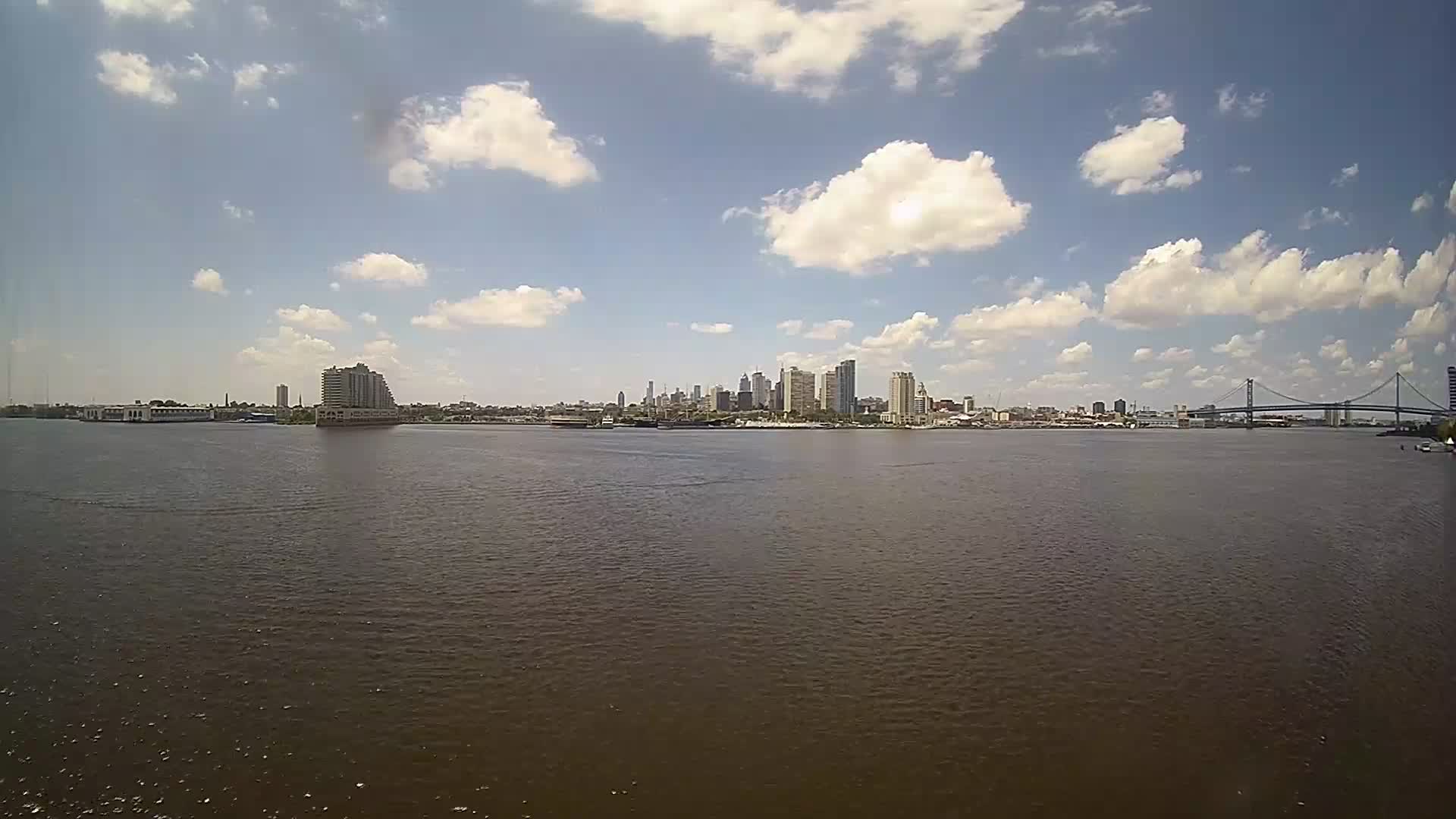 Battleship New Jersey Looking East 180 Degree view the Delaware River and Philly Skyline
