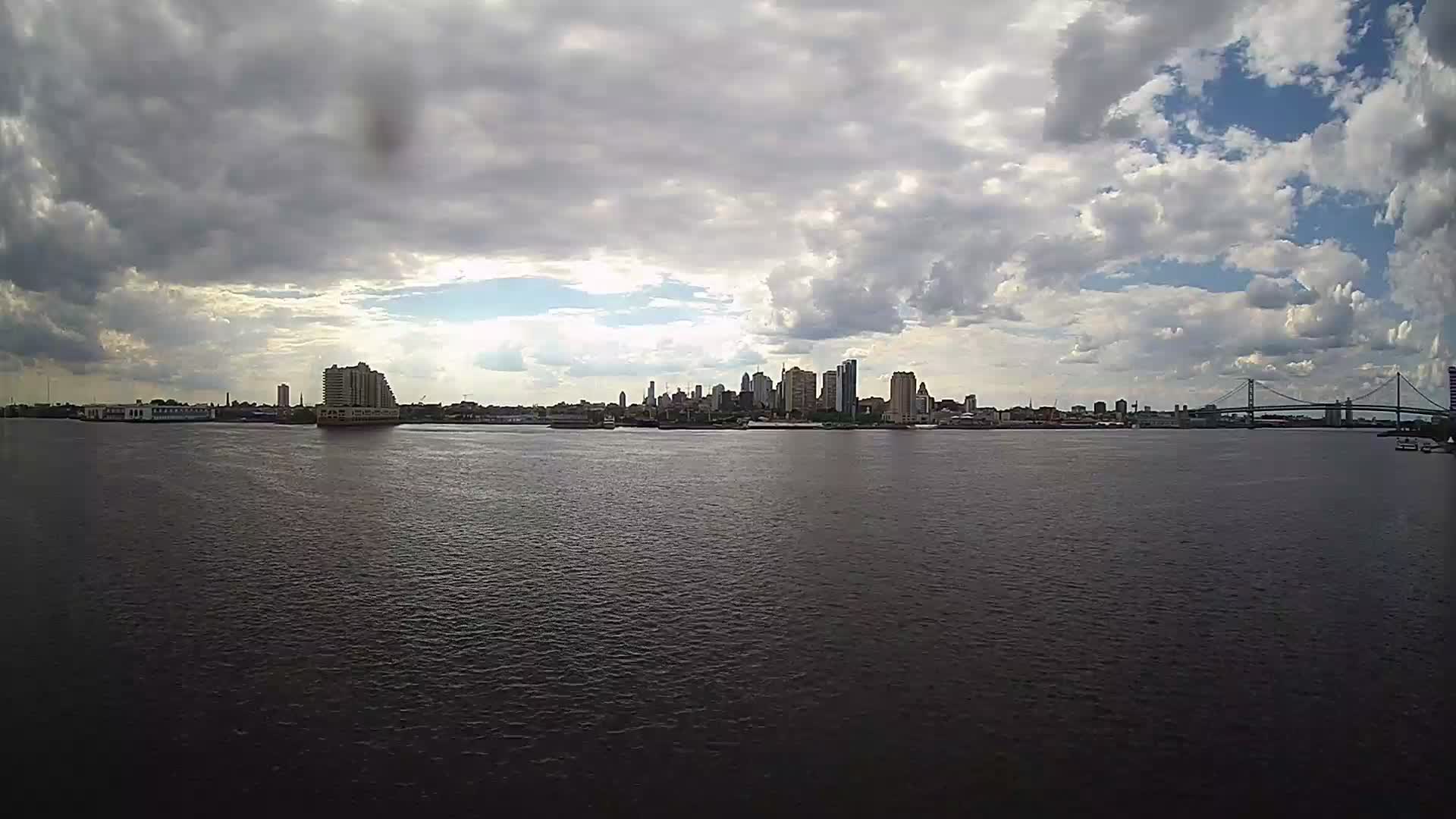 Battleship New Jersey Looking East 180 Degree view the Delaware River and Philly Skyline