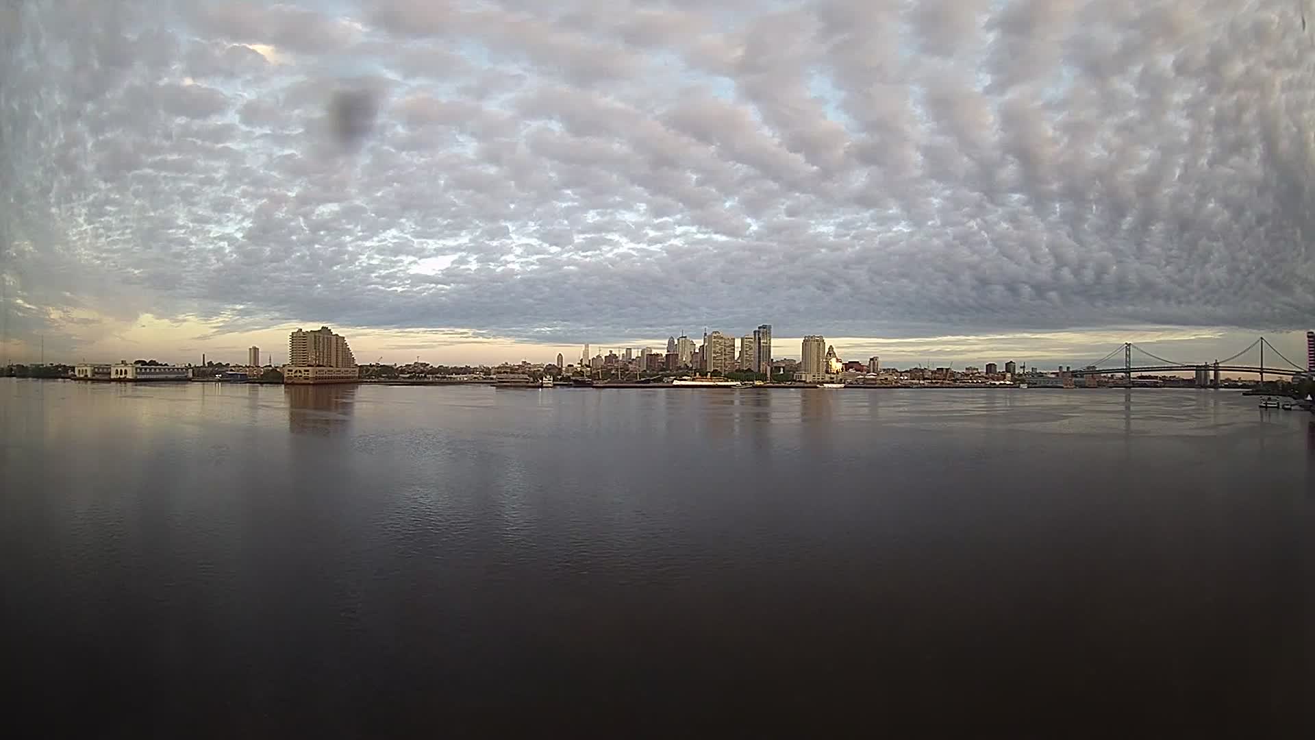 Battleship New Jersey Looking East 180 Degree view the Delaware River and Philly Skyline