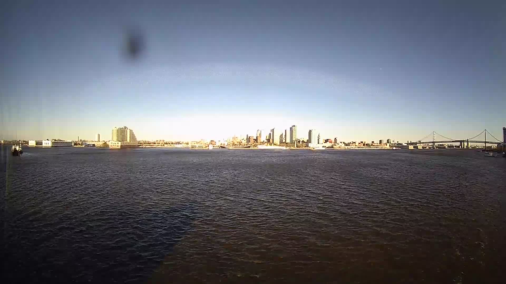 Battleship New Jersey Looking East 180 Degree view the Delaware River and Philly Skyline