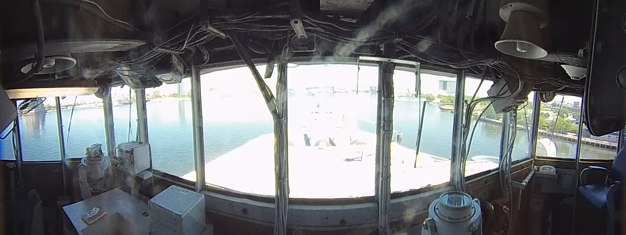 Battleship New Jersey Looking From the Navigation Bridge (180 degrees)