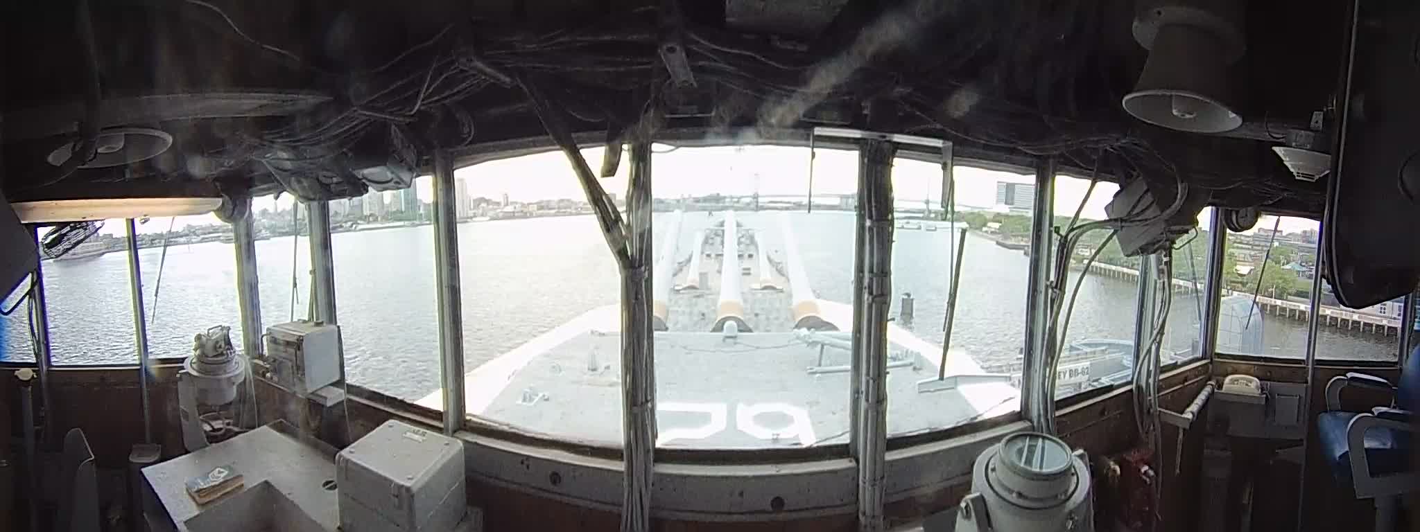 Battleship New Jersey Looking From the Navigation Bridge (180 degrees)