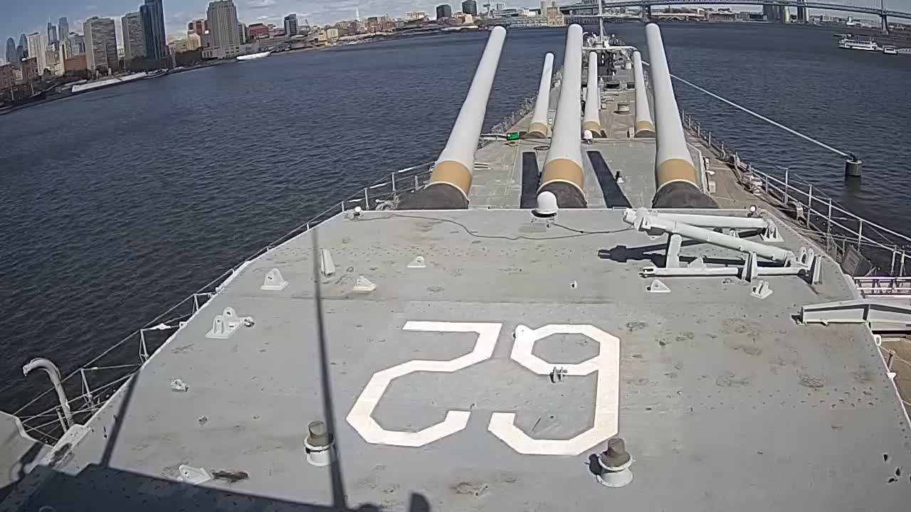 Battleship New Jersey Looking From the Navigation Bridge Number 62