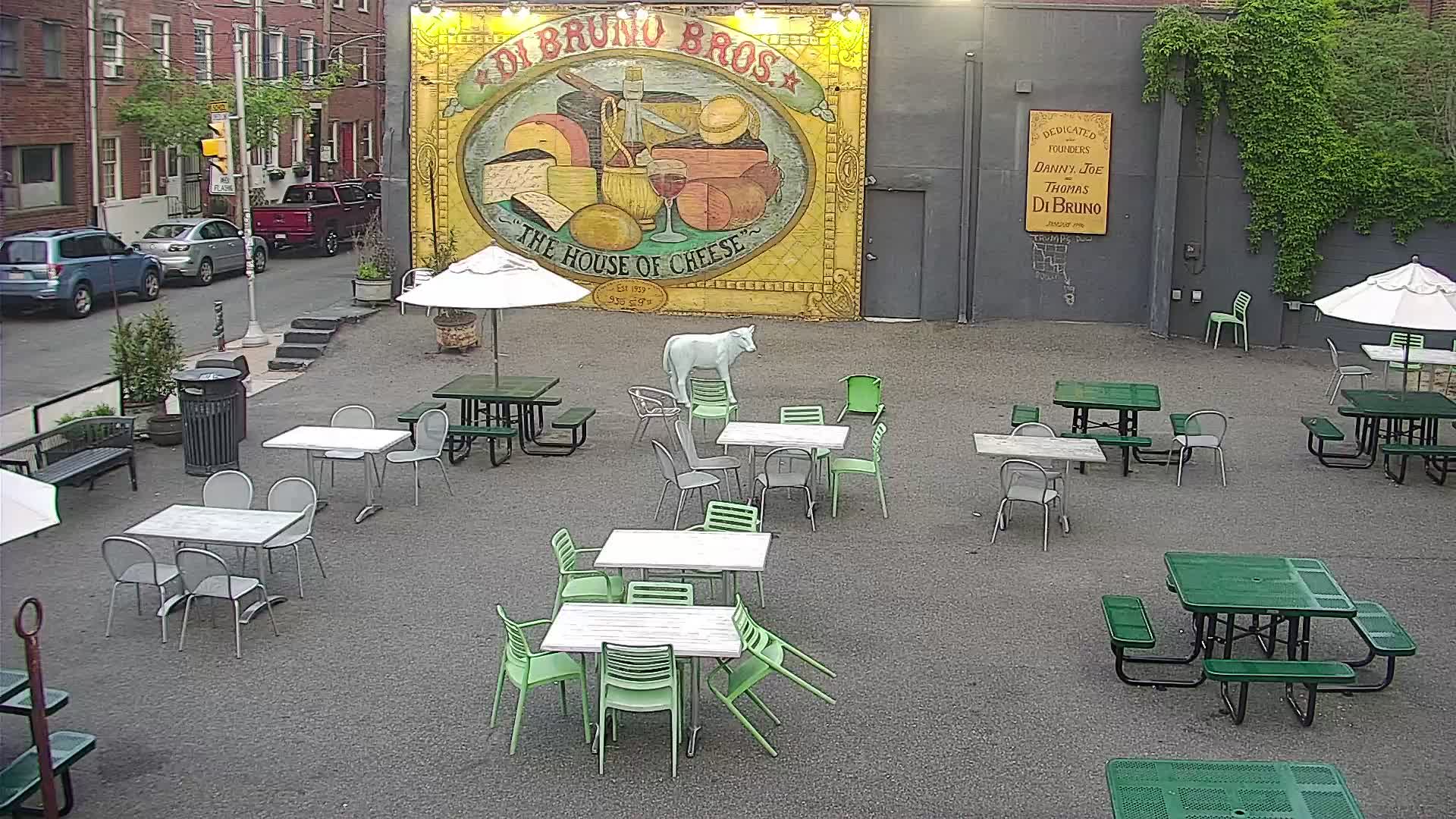 The House of Cheese - Pronto pole cam looking at DiBruno Mural
