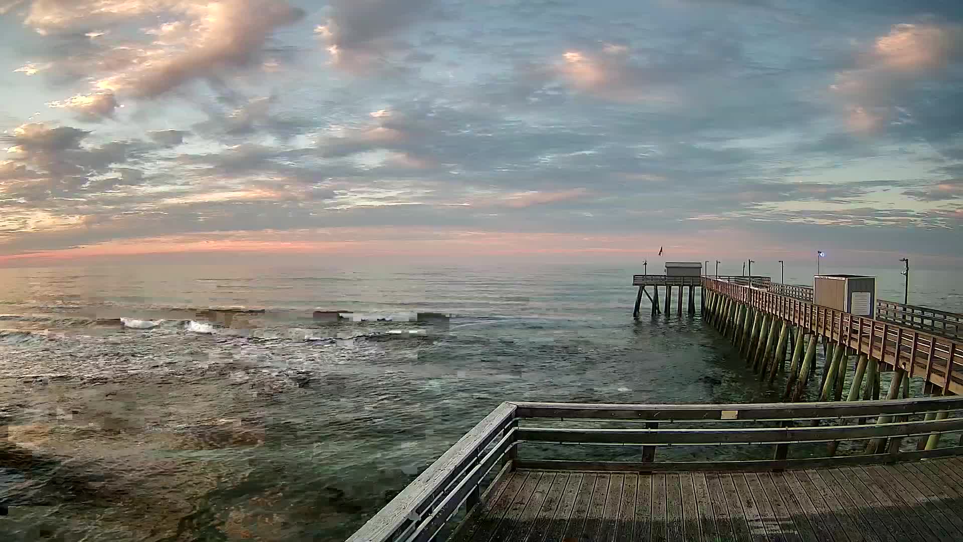 Margate Fishing Pier Looking Sunrise and Surfcam