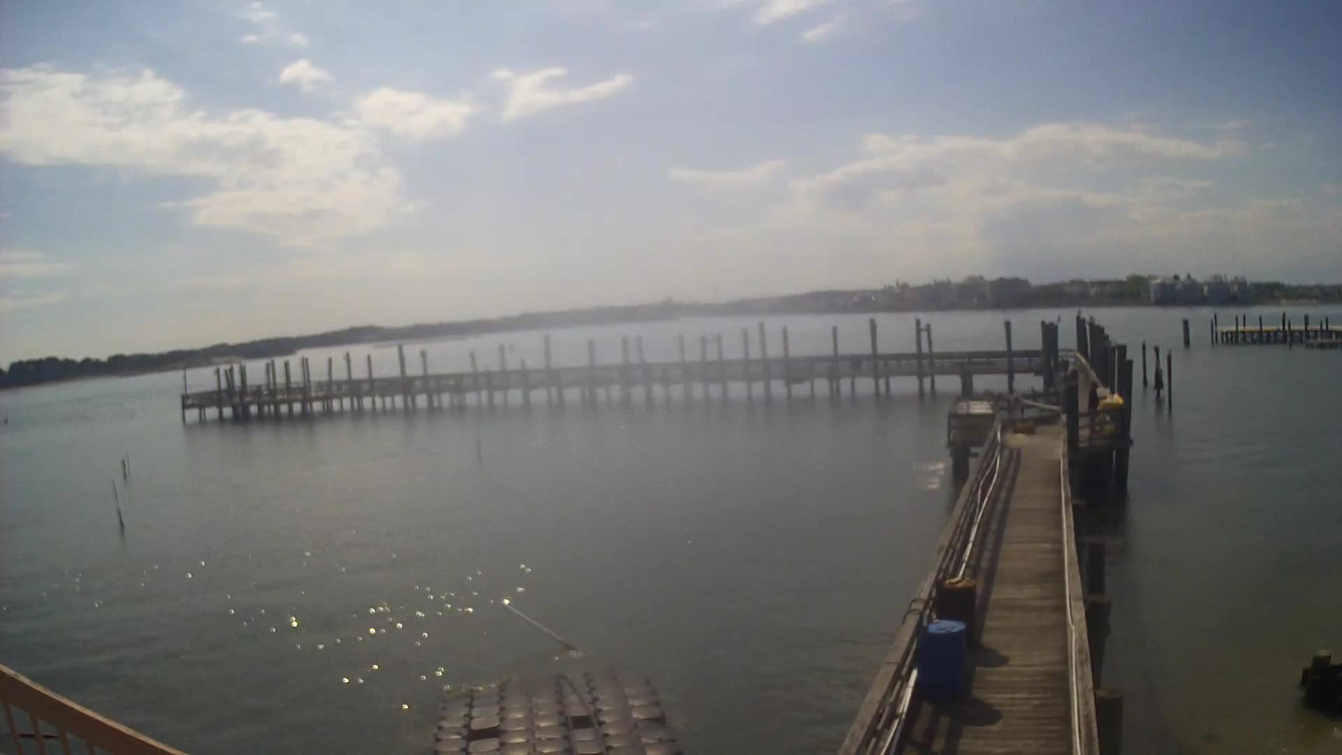 Oceanic Fishing Pier Wide Shot Looking West