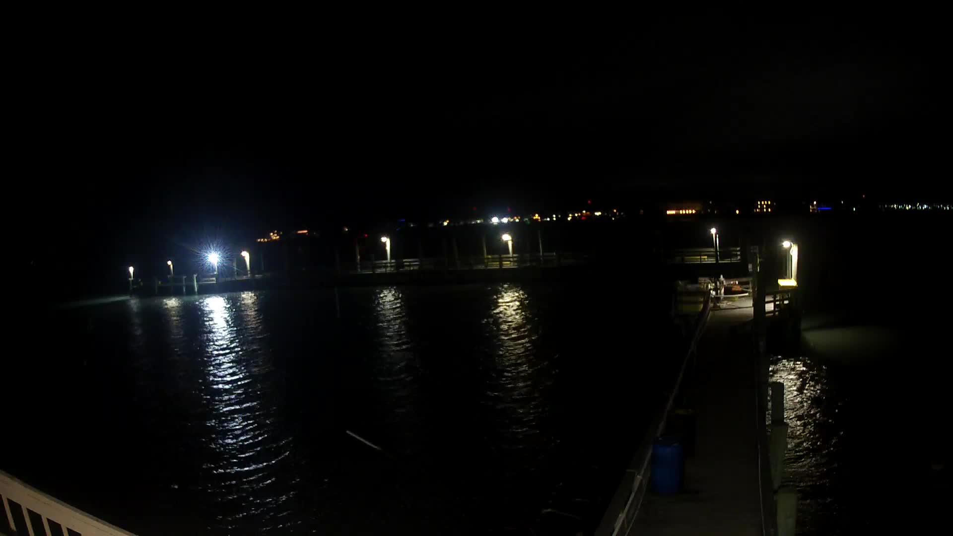 Oceanic Fishing Pier Wide Shot Looking West