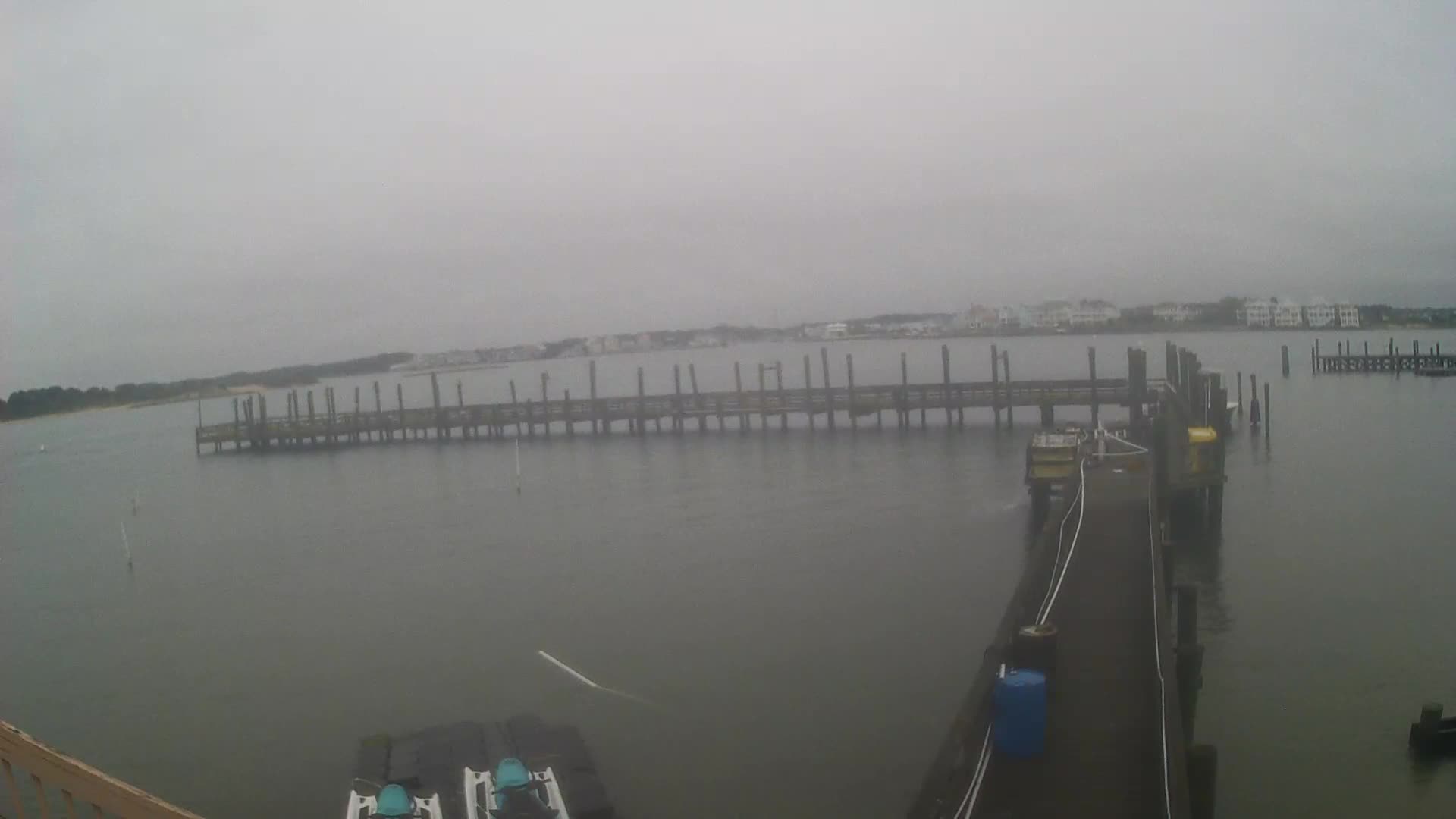 Oceanic Fishing Pier Wide Shot Looking West